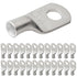 SELTERM 25pcs 8 AWG 1/4" Stud Marine Grade Tinned Copper Battery Cable Lugs, 8 Gauge Ring Terminals, UL Wire Lugs