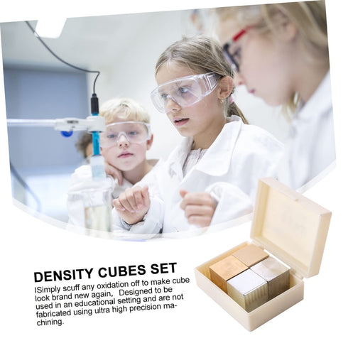 4pcs Zerodeko Science Lab Equipment Metal Density Blocks Aluminum Iron Copper Elements Cube Physics Experiment Kit