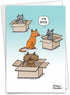 NobleWorks 1 Happy Birthday Cartoon Greeting Card, Funny Notecard with Envelope, Comic Stationery - Bring Your Own Box