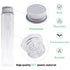 24 Pcs Clear Plastic Test Tubes 115ml with Caps, Flat-Bottomed Bath Salt Containers for Candy, Gumball, Plant