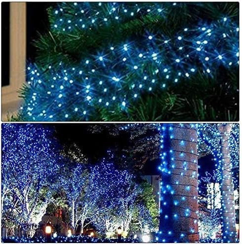 300 8 108Ft Decor(300Led-Blue) ILLUMINEW LED Blue Outdoor Indoor String Lights, Safety Plug in Modes Twinkle