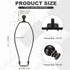 2 Set 11.5" 1.46" PATIKIL Lamp Shade Harp Holder, Heavy Duty Detachable Lampshade Brackets with Height Solid Metal