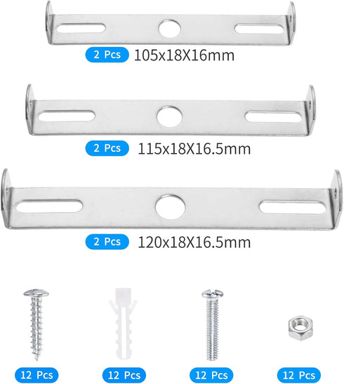 4.1-4.7 Inch Light Fixture Mounting Bracket Kit, Square Ceiling Light Plate Wall Mounting Bracket Pack of 6