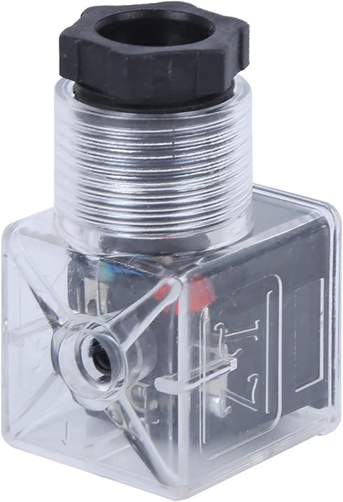 Hydraulic Solenoid Coil Plug, Transparent Voltage Solenoid Valve Coil, Universal Accessories with Light DC24 5Pcs
