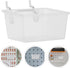 6pcs Hemobllo Peg Board Storage Bins with Hooks Square Shape Thickened Plastic Pegboard Organizer Containers for Garage