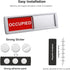 Vacant Occupied Privacy Sign, Door Sign for Home Office Restroom, Slider Door Indicator, 7'' x 2'' - Silver