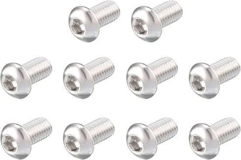 uxcell M6 x 12mm Stainless Steel Hex Socket Button Head Screws Bolts, 20 Pcs