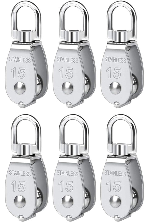 Cable Pulley, Swivel Rope Pulley Block, 304 Stainless Steel Heavy Duty Pulley for Gym Equipment