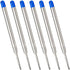 Blue Ink Refills (6pcs) - Replaceable Ballpoint Pens Refills, 1mm Medium Tip in Blue