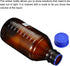 PATIKIL 1000mL Reagent Media Bottle, 1Pcs Round Graduated Glass Storage Bottle Amber with Blue Screw Cap