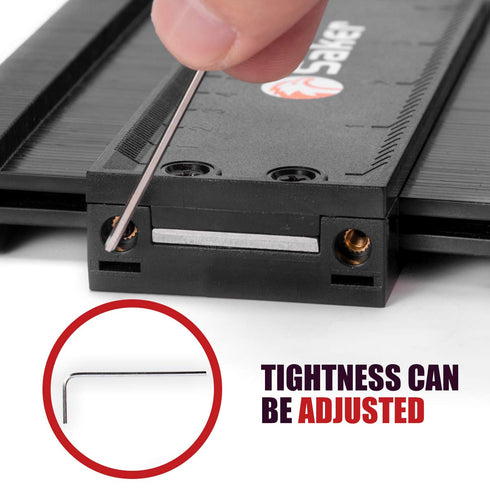 Saker Contour Gauge Profile Tool - Adjustable Lock for Irregular Shape Duplicator - Must Have DIY Tool (BLACK+10INCH)