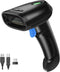 PecuMecu Bluetooth 1D&2D Barcode Scanner, 3-in-1 Bluetooth & USB Wired & 2.4G Wireless