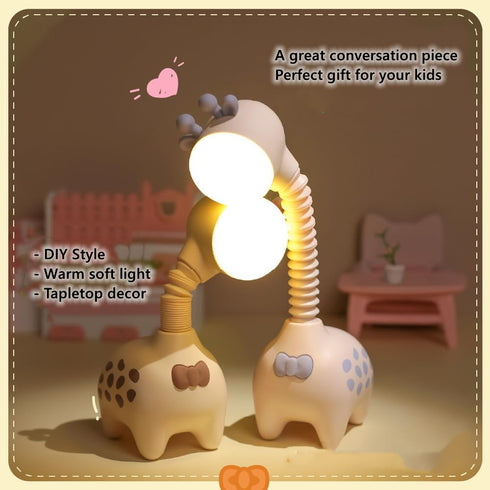 Cute Giraffe Night Light - USB Rechargeable Bedside Lamp for Kids