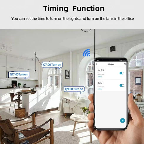 2 Channel Tuya Smart Life WiFi Momentary Inching Relay Self-Locking Switch Module, Compatible with Alexa