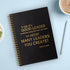 QYUVK A Sign of a Good Leader Black Gold Hardcover Spiral Notebook, 160 Pages, Leader Appreciation Gift