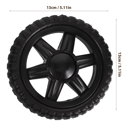 4pcs Healifty Shopping Cart Wheel Rolling Cart Wheels for Utility Easy to Install Heavy Duty Black