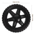 4pcs Healifty Shopping Cart Wheel Rolling Cart Wheels for Utility Easy to Install Heavy Duty Black