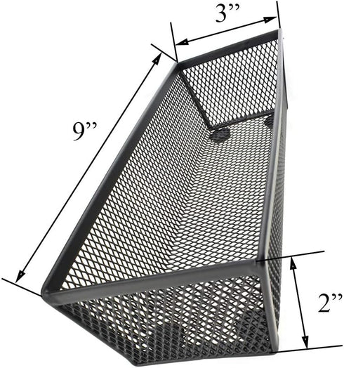 HAHIYO Stackable Mesh Tray Cup, Sturdy Container for Desk Drawer Organizer, 2 Pack Black