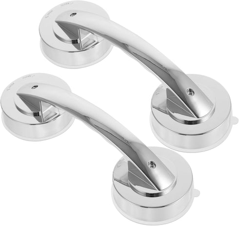 2pcs Sliding Door Handle Lock Toilet Handle Suction Shower Grab Bar for