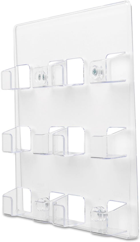 deflecto 6-Pocket Business Card Holder, Clear, Holds 480 Cards, 8.5 x 1.63 x 9.75