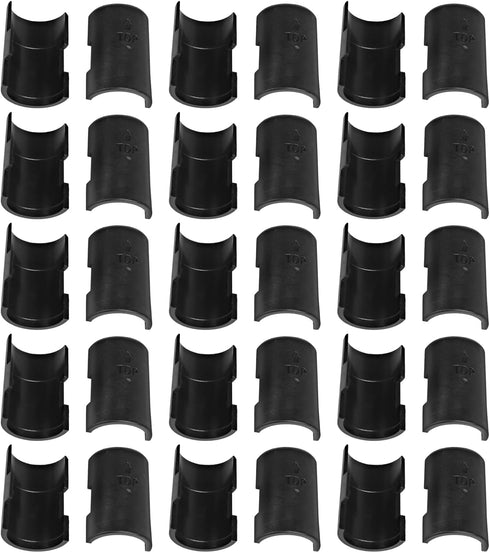 30 Pack Black Wire Shelf Clips 1 inch Wire Shelf Clips, Plastic Shelving Clips Shelf Lock Clips Round Plastic Clips, Shelf Support Clips for Wire Shelving System (15 Pairs)