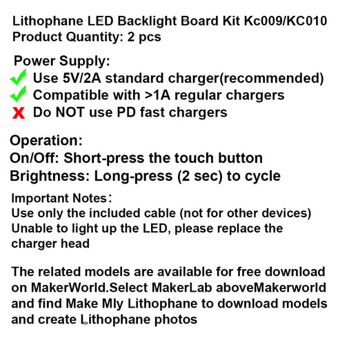 CMYK FAZ007 Accessories3D 5V Powered(1Kit) LED Backlight Board Kit for Bambu Lab Makerworld Printer Light DIY Hardware