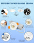 2 inch 5CCT 360 6W Dimmable Sublimation Gimbal Led Recessed Lights, Rotatable Adjustable Eyeball Downlight, Waterproof
