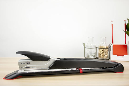 Bostitch Office Booklet Stapler, One Finger, Long Reach, Spring Powered, Silver (1610)