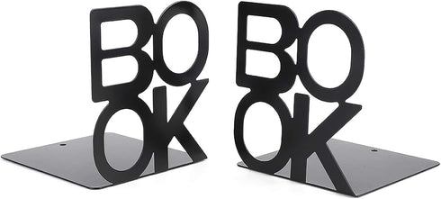 MUNEFE 1Pair Decor(140mm) Bookend, Book Characters Shape Book Stand, Metal Bookend Oranizers for Home Table Maazines