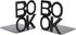 Akozon 1Pair 208mm (140mm Book Characters Metal Bookends for Desk Organizer - Sturdy Book Stand for School, Home
