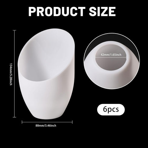 6 1.65 Inch/42mm CHGCRAFT PCS Plastic Lamp Shade Replacement Horseshoe Lampshade White Replacement Lamp Covers for LED