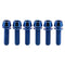 Titanium Ti Allen Hex M5x16 Tapered Head Bolt with Washer - Pack of 6 (Blue, M5x18mm) for Bicycle Stem Parts