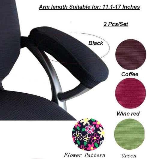 Chair Arm Pad Covers Overs,Removable Washable Office Chair Armrest Covers Pads (#Gray) by Isccdy