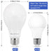 18W Bulb, A21 Dimmable Bulb, 2,5000 3000 150-200 5000K E26 Bulb, 4-Pack Super Bright LED LED Light Stable Heat