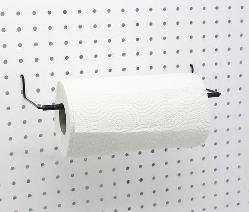Extendable Paper Towel Holder for Pegboard, Fits Any Standard Pegboard, Organization Accessory Hook for Workshop,