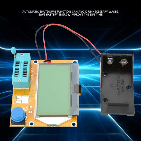 ESR Capacitor Meter, Walfront LCD Graphical Multifunction Tester for Transistor, Resistor, Inductor, Capacitor