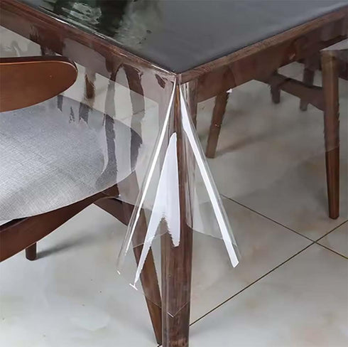 ULEZUAR Clear Plastic Table Protector Cover Desk Pad Mat Waterproof Non-Slip Easy Clean