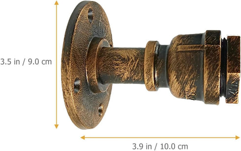 LIFKOME Bulb Vintage Industrial Wall Sconce Rust Pipe Bedside Wall Lamp for Bathroom Mirror Farmhouse Style Without