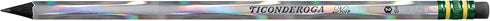 Ticonderoga Noir Wood-Cased Pencils, Pre-Sharpened #2 HB, Holographic, Pack of 6, 72 Count Total