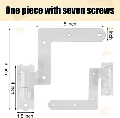 8 Pack (4 1-1/16" Moxweyeni Pair) Steel Blind Shutter Hinge Black Wrought Iron Shutter Lift Off Pintle Reversible