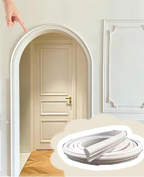 Generic Cuttable 3D Arch Shaped Molding Trim, Flexible Softness Modern Door Frame Kit