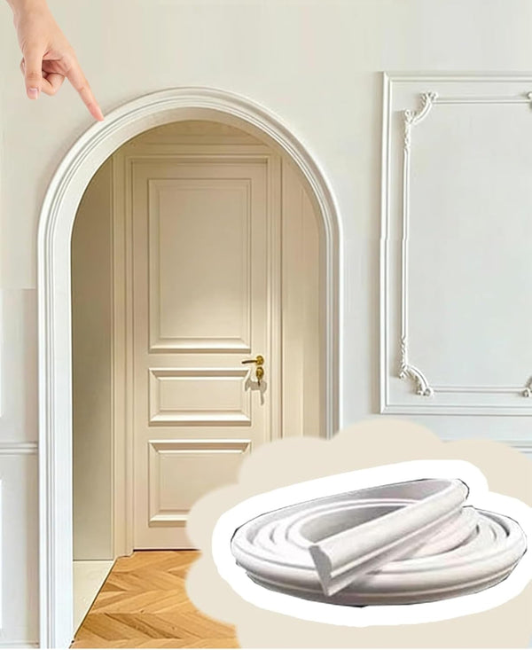 Generic Cuttable 3D Arch Shaped Molding Trim, Flexible Softness Modern Door Frame Kit