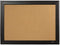 Quartet Cork Bulletin Board, Framed Black Corkboard, 11” x 17” Message Board (79279)