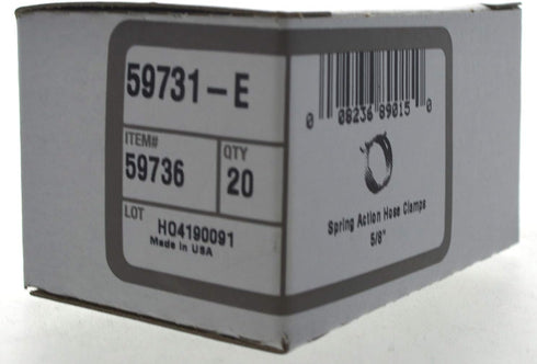 Hillman 59736 Spring Action Hose Clamp, 5/8-Inch, 20-Pack, Gray