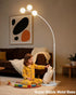 4 Office(Bulbs Lightdot White Arc Floor Lamp for Living Room, Globe Floor Lamp with Shatterproof Shade& Mable Base, Mid