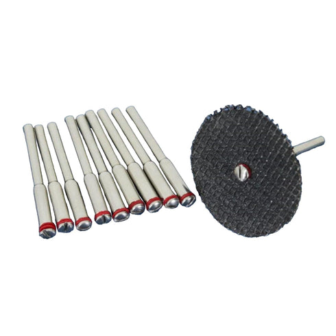 TMAX 10 pc 2 mm (5/64 Inch) Cut Off Wheel Screw Mandrel 1/8 Inch Shank Holder for Dremel Rotary Tools