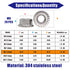 STORMCUBE M8x1.25mm DIN6923 20 Pack 304 Serrated Flange Nuts Stainless Steel Hex Lock Nuts Full Thread for Industrial