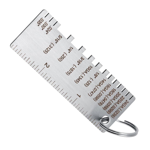2 Pcs Stainless Steel Metal Sheets, Welding Thickness Gauge & Round Dual-Sided Metal Sheet Guage