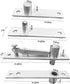 ZXFUTURE 360 Door Pivot Hinges Heavy Duty Pivot Hinge for Wood Door, Stainless Steel Hidden Door Hinge for Secret Door