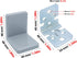 MR.BRACKET Pack 2, MR BRACKET L Bracket, Gray Shelf Brackets of Heavy Duty Cabinet Hanging Brackets, Plastic Cover